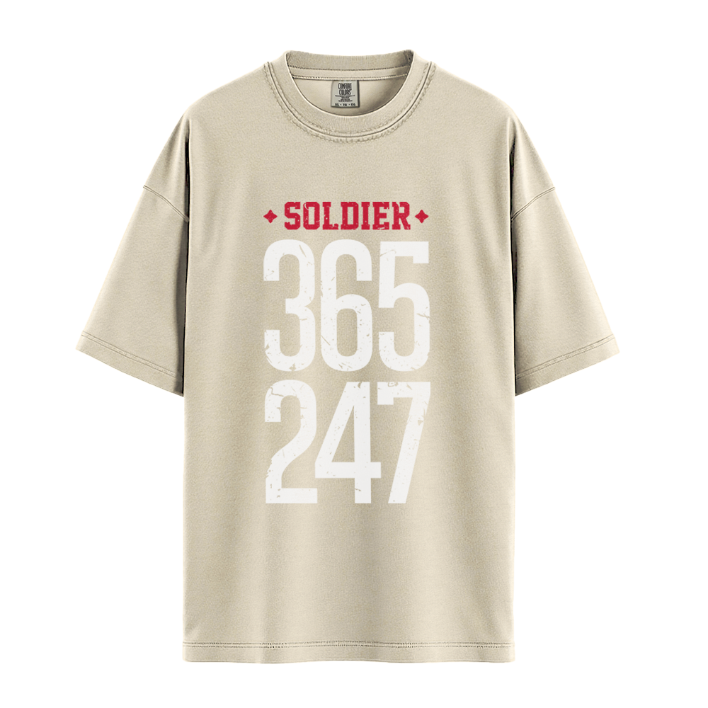 Soldier 365 247 - Unisex T-Shirt - Premium Comfort Colors - Ivory