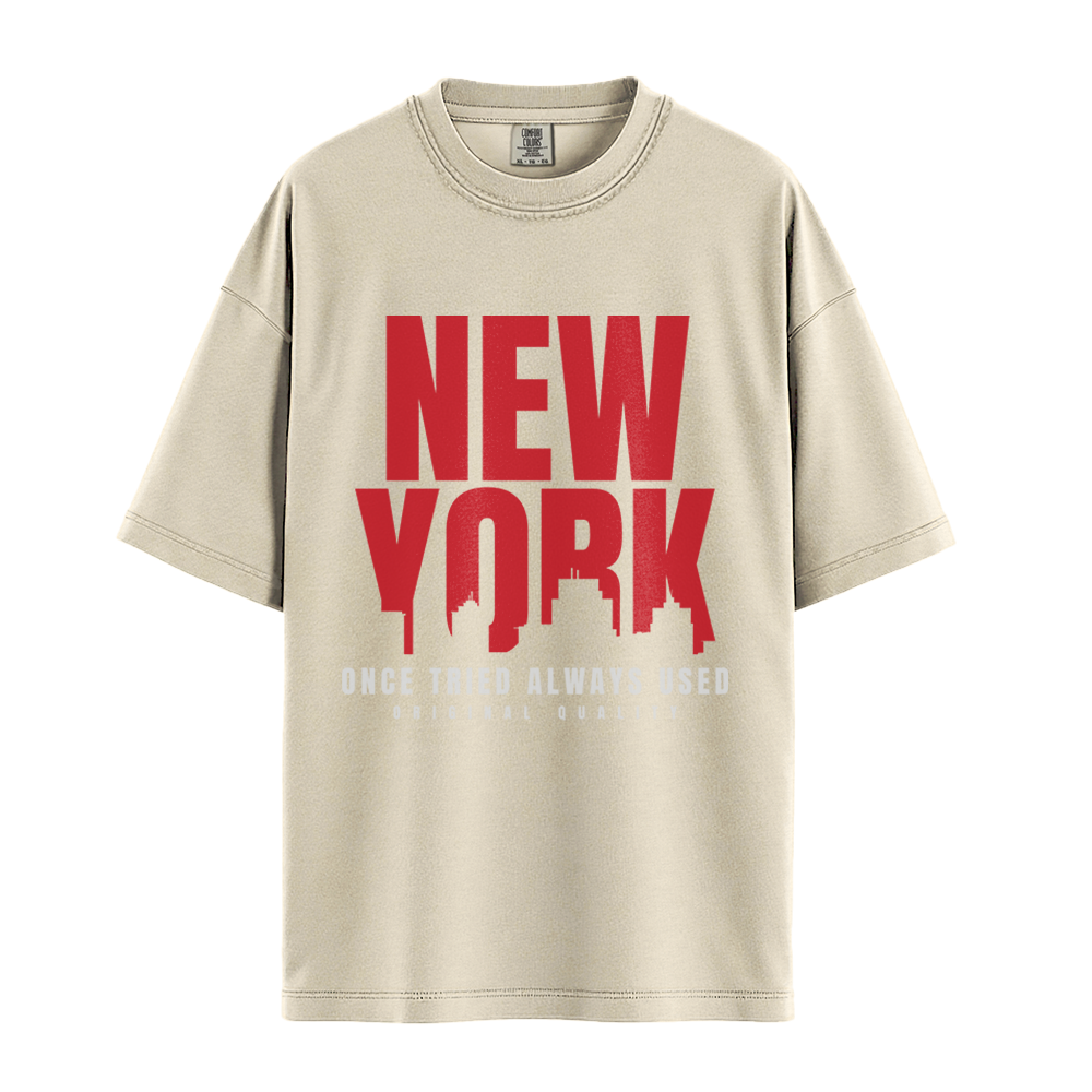 New York Once Tried Always Used - Unisex T-Shirt - Premium Comfort Colors - Ivory