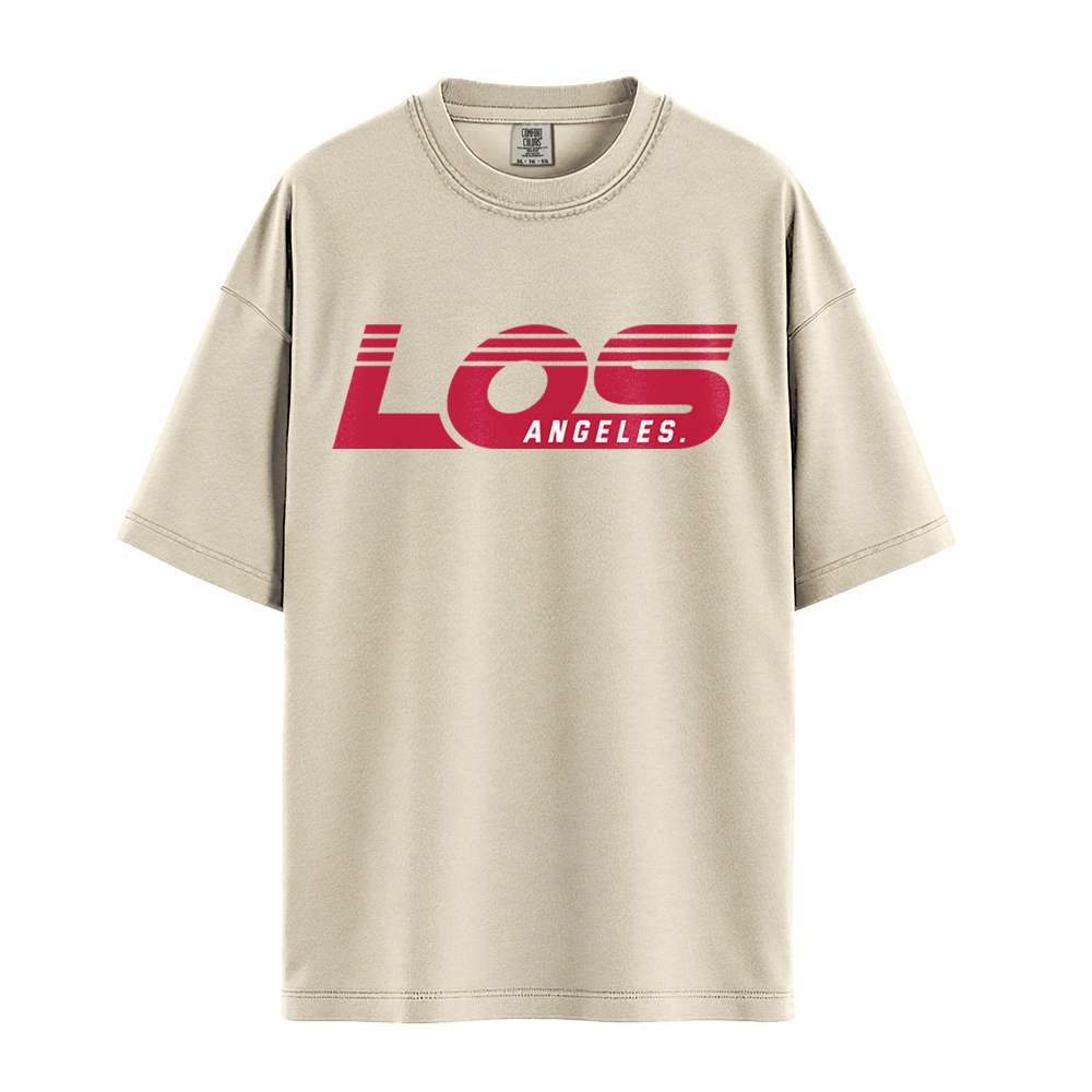 Los Angeles Retro - Unisex T-Shirt - Premium Comfort Colors - Ivory