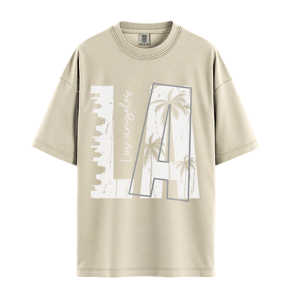LA Los Angeles - Unisex T-Shirt - Premium Comfort Colors - Ivory