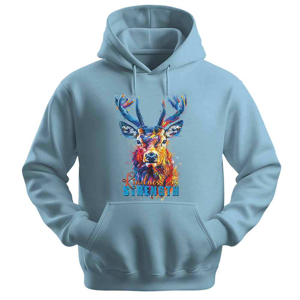 "Kindness Is Strength" Deer Inspirational Unisex Hoodie