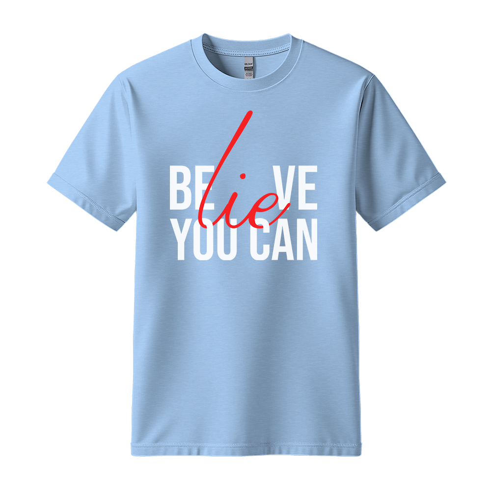 "Believe You Can" Red Lie Message Typography Graphic Tee - Colorizeyou Unisex T-Shirt