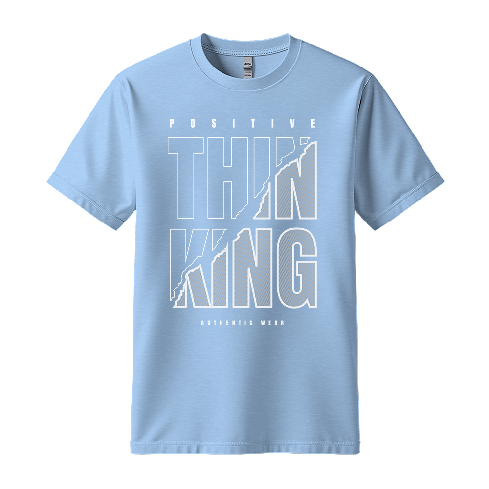 Positive Thinking Authentic Wear - Unisex T-Shirt - Positive Apparel - Light Blue