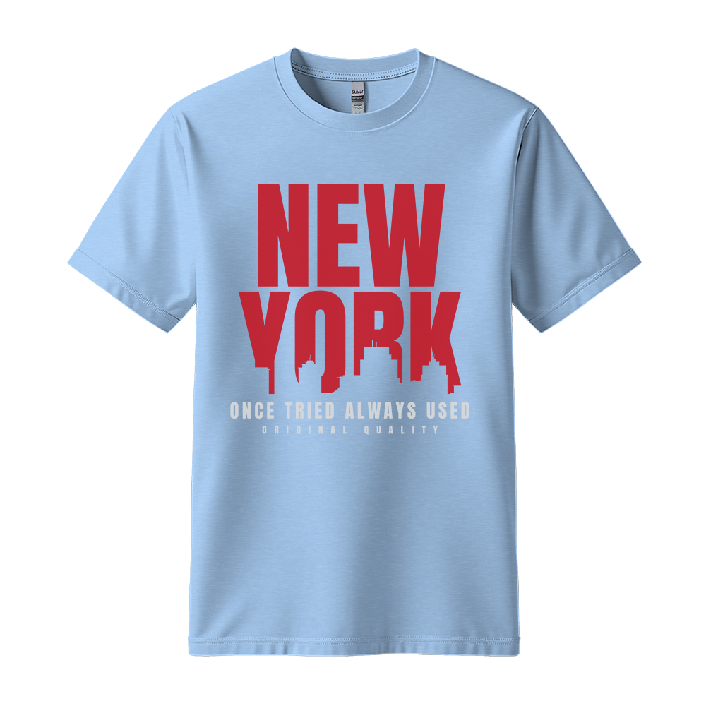 New York Once Tried Always Used - Unisex T-Shirt - City Tee - Light Blue