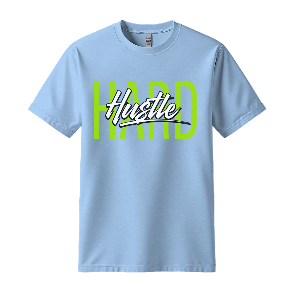 Hustle Hard - Unisex T-Shirt - Motivation Tshirt - Light Blue