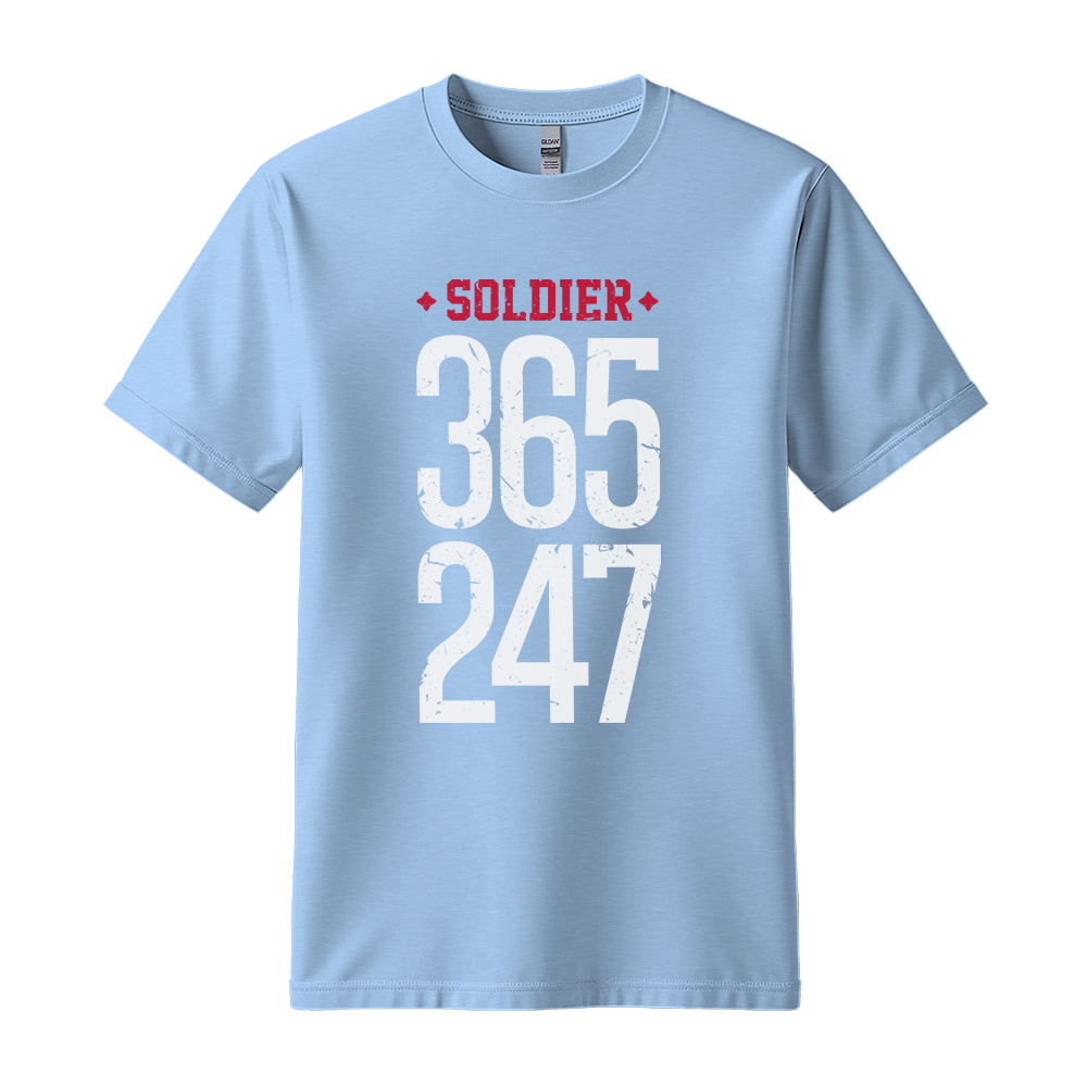 Soldier 365 247 - Unisex T-Shirt - Streetwear Tee - Light Blue