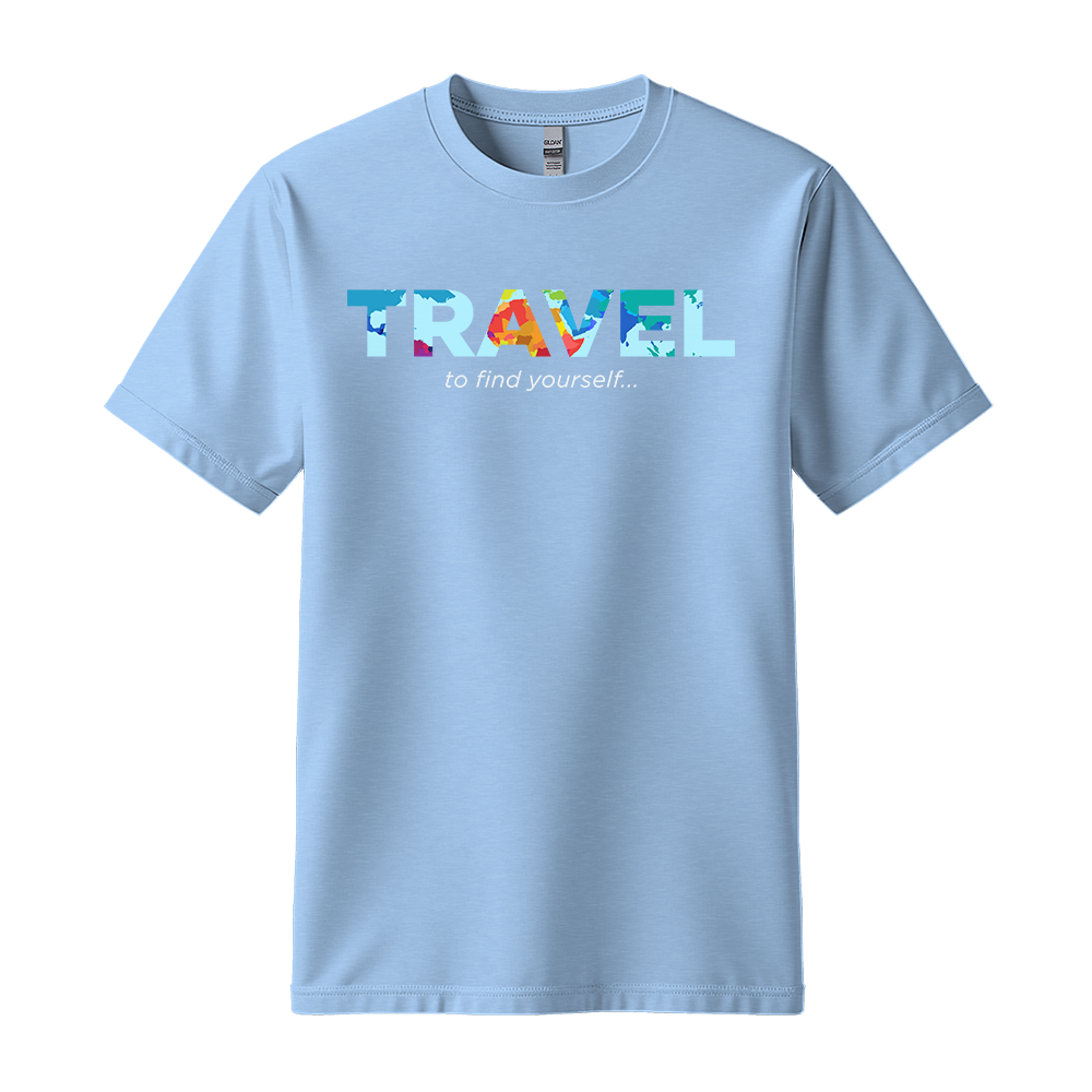 Travel To Find Yourself - Unisex T-Shirt - Travel Tee - Light Blue