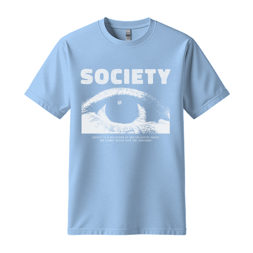 Society Eye - Unisex T-Shirt - Streetwear Tee - Light Blue