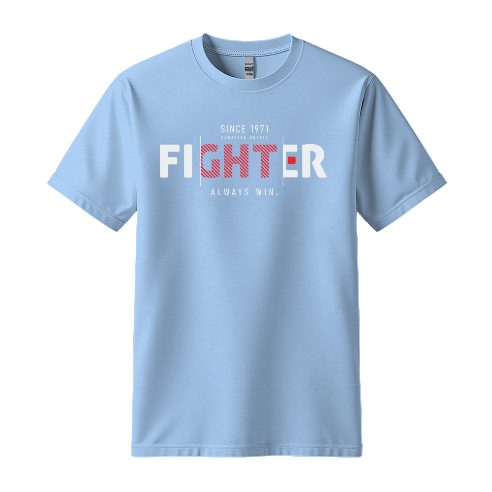 Fighter Always Win - Unisex T-Shirt - Motivation Tshirt - Light Blue