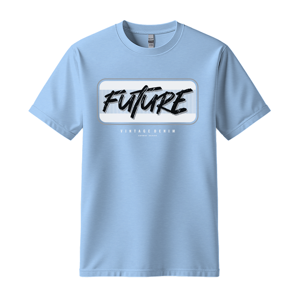 Future Vintage Denim - Unisex T-Shirt - Streetwear Tee - Light Blue