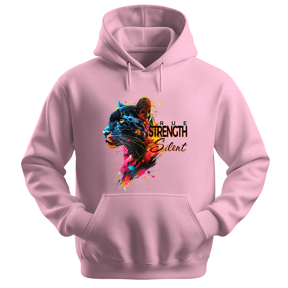 "True Strength Is Silent" Panther Inspirational Unisex Hoodie