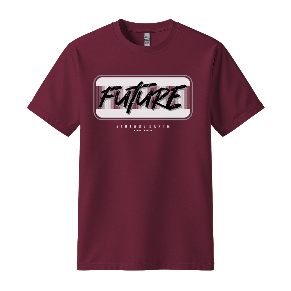Future Vintage Denim - Unisex T-Shirt - Streetwear Tee - Maroon
