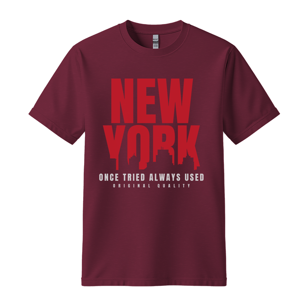 New York Once Tried Always Used - Unisex T-Shirt - City Tee - Maroon