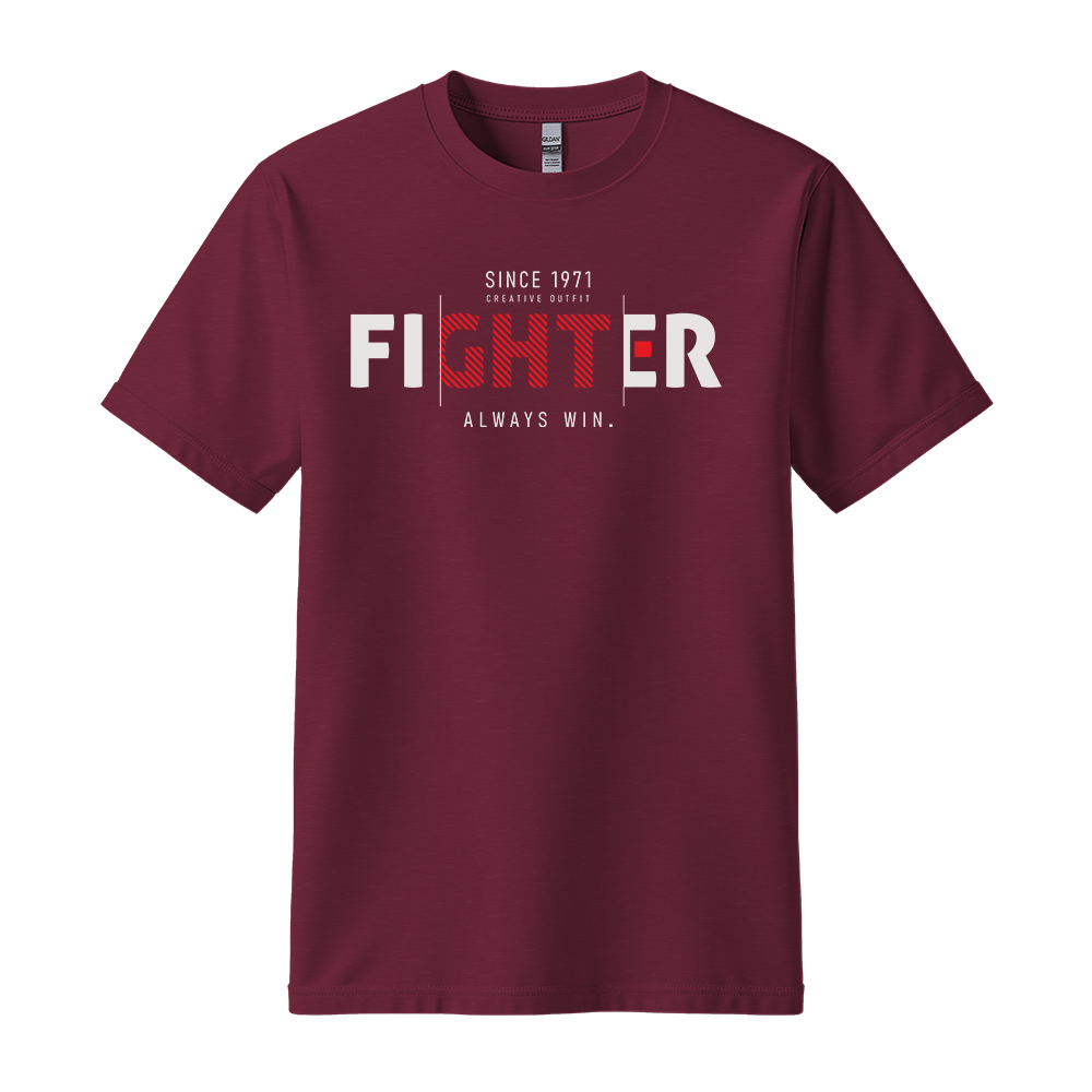 Fighter Always Win - Unisex T-Shirt - Motivation Tshirt - Maroon