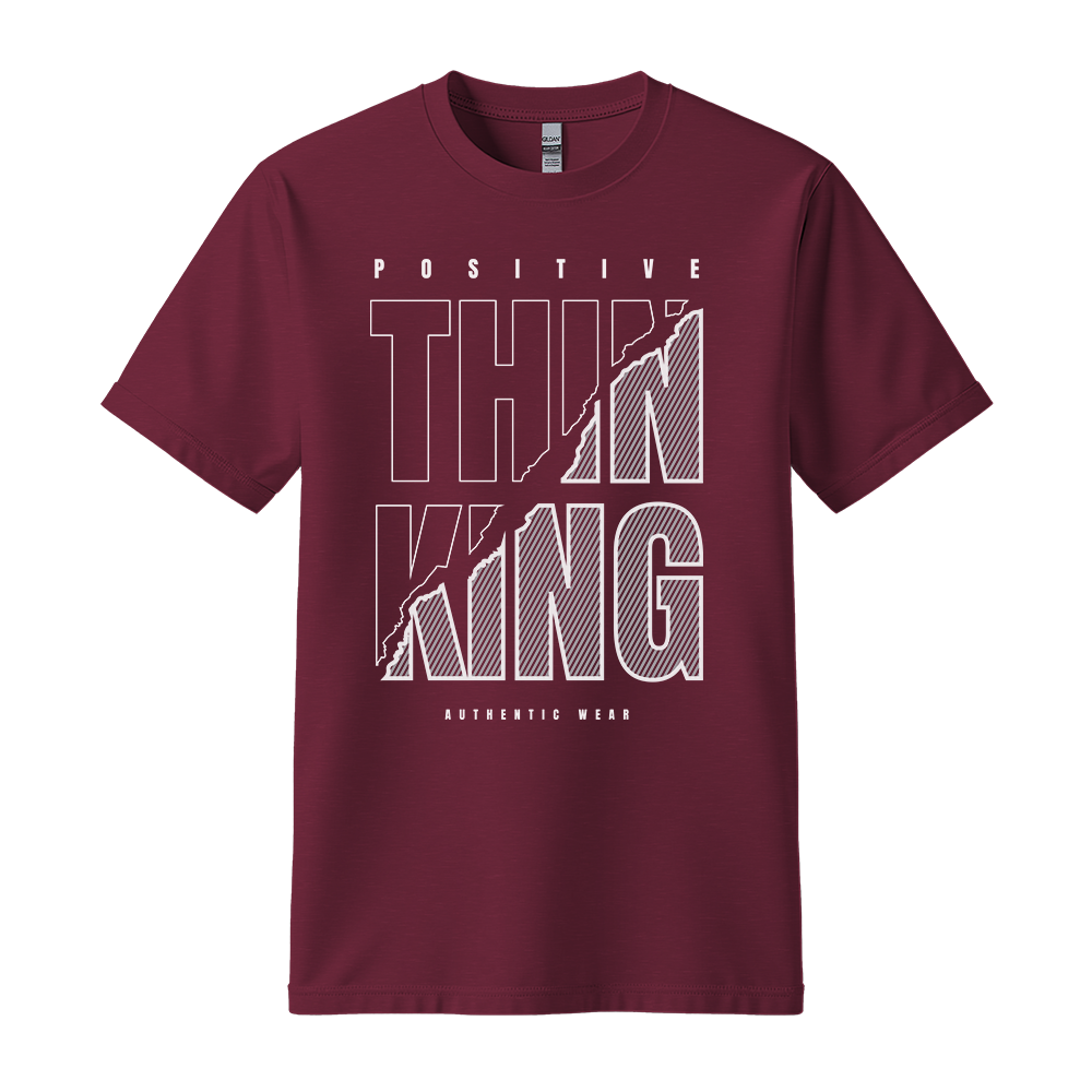 Positive Thinking Authentic Wear - Unisex T-Shirt - Positive Apparel - Maroon