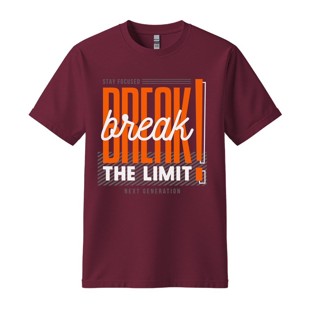 Break The Limit - Unisex T-Shirt - Motivation Tshirt - Maroon