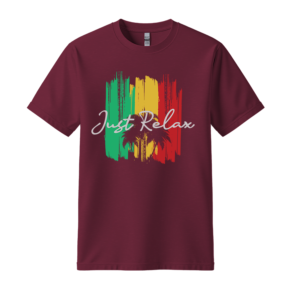 Just Relax - Unisex T-Shirt - Good Vibes Clothing - Maroon