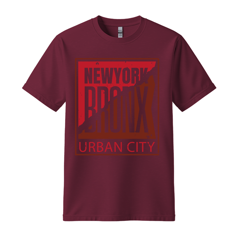 Bronx Urban City - Unisex T-Shirt - City Tee - Maroon