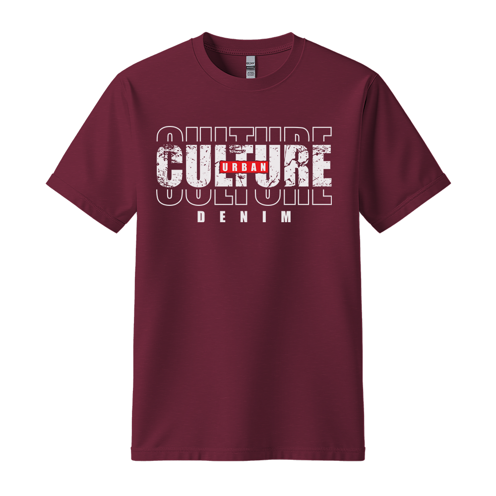 Urban Culture Denim - Unisex T-Shirt - Streetwear Tee - Maroon