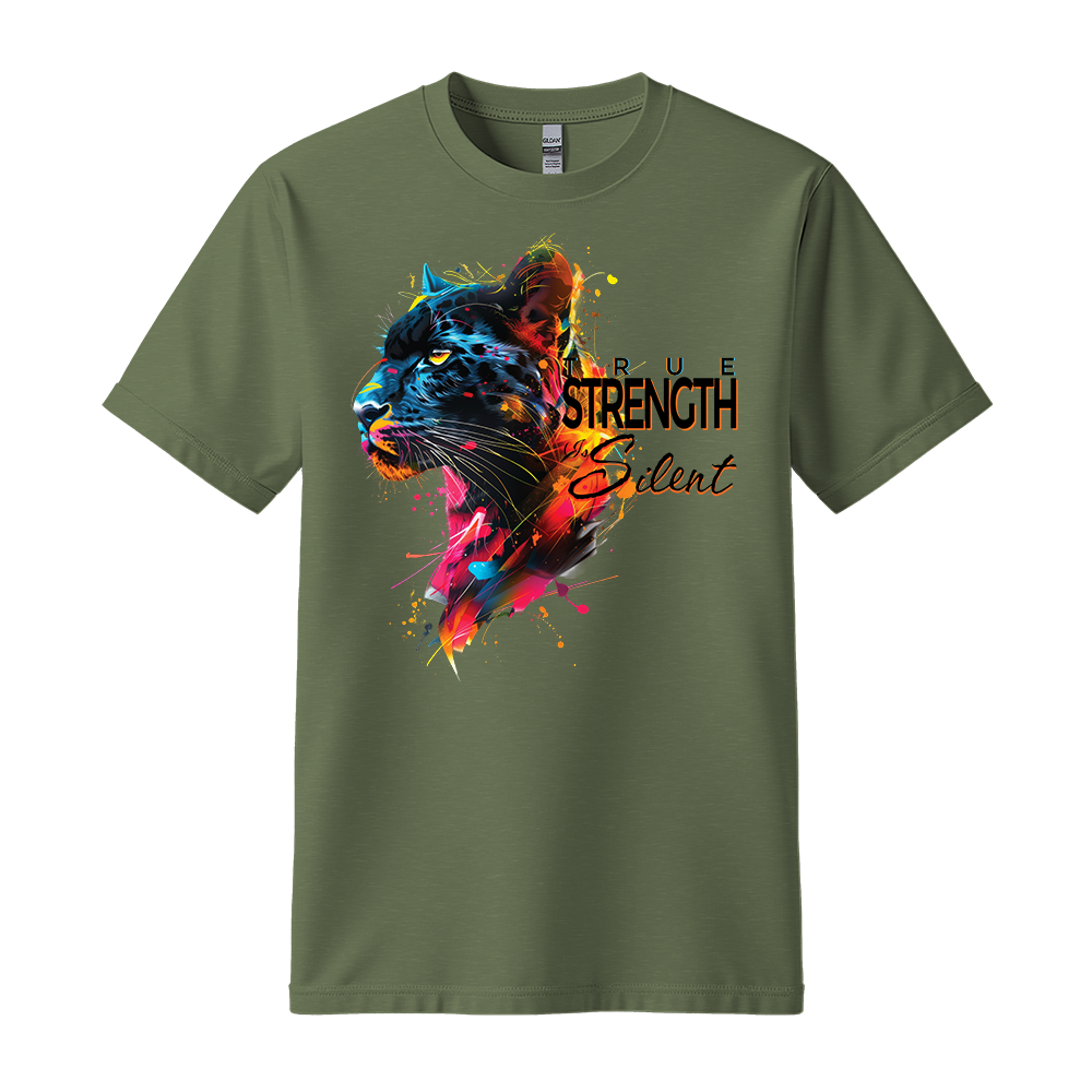 "True Strength Is Silent" Panther Motivation Unisex T-Shirt