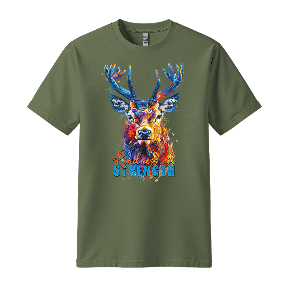 "Kindness Is Strength" Deer Motivation Unisex T-Shirt