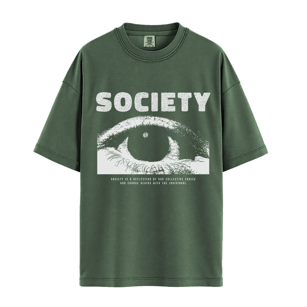 Society Eye - Unisex T-Shirt - Premium Comfort Colors - Moss