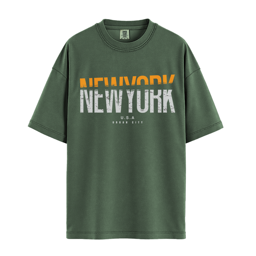 New York Urban City - Unisex T-Shirt - Premium Comfort Colors - Moss