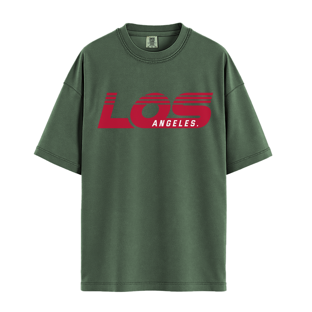 Los Angeles Retro - Unisex T-Shirt - Premium Comfort Colors - Moss