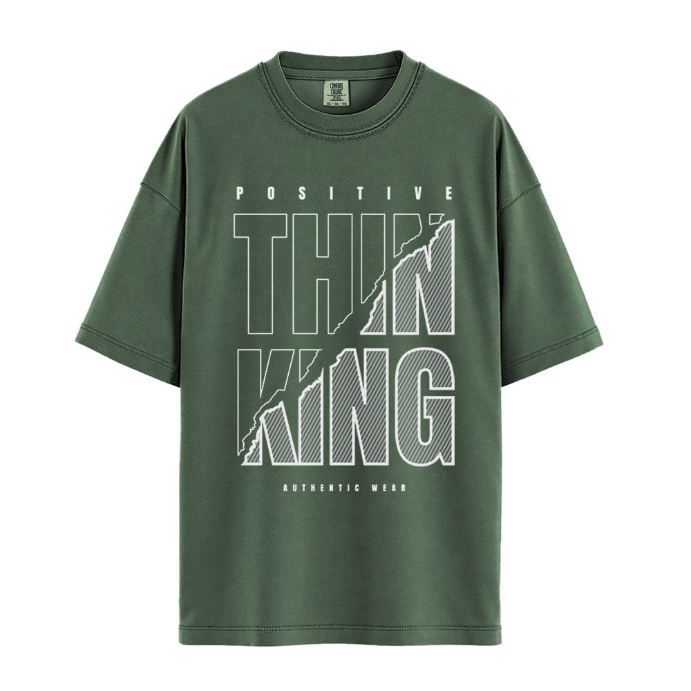 Positive Thinking Authentic Wear - Unisex T-Shirt - Premium Comfort Colors - Moss