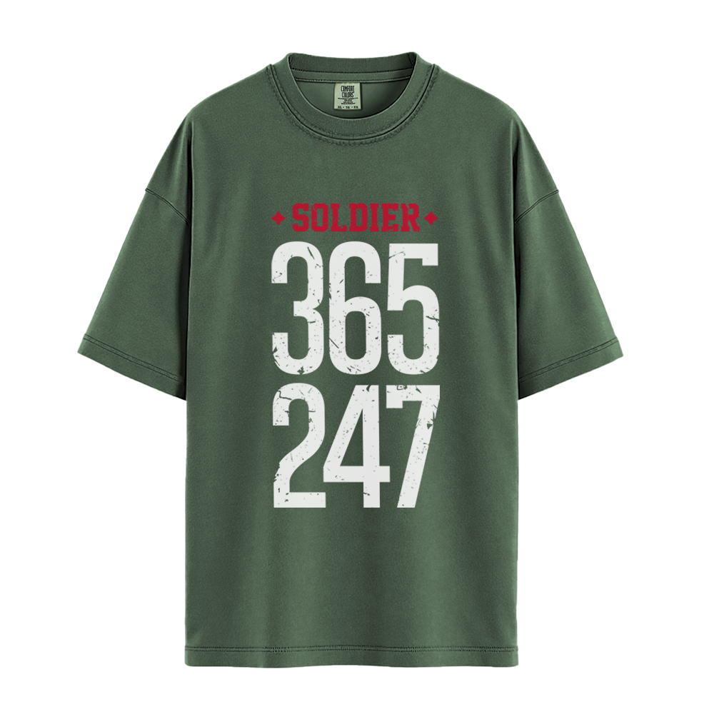Soldier 365 247 - Unisex T-Shirt - Premium Comfort Colors - Moss