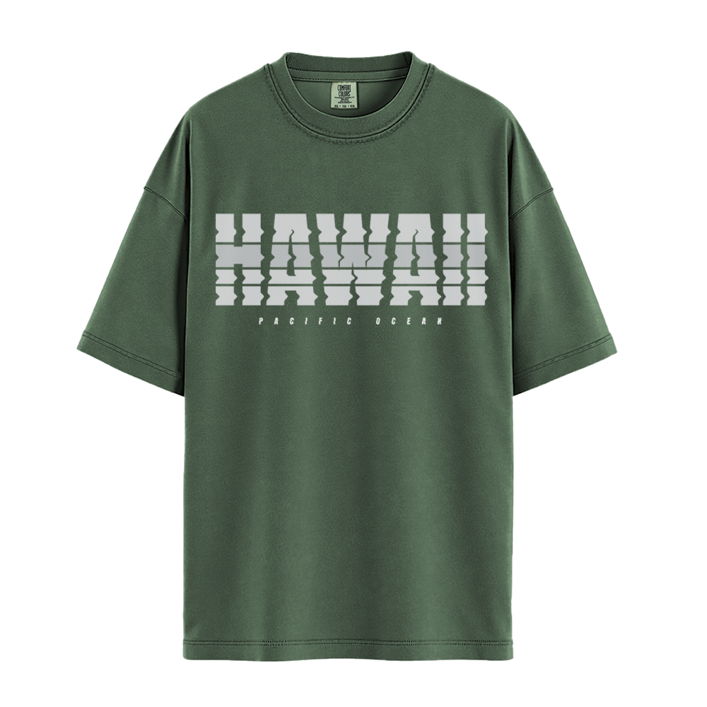 Hawaii Pacific Ocean - Unisex T-Shirt - Premium Comfort Colors - Moss