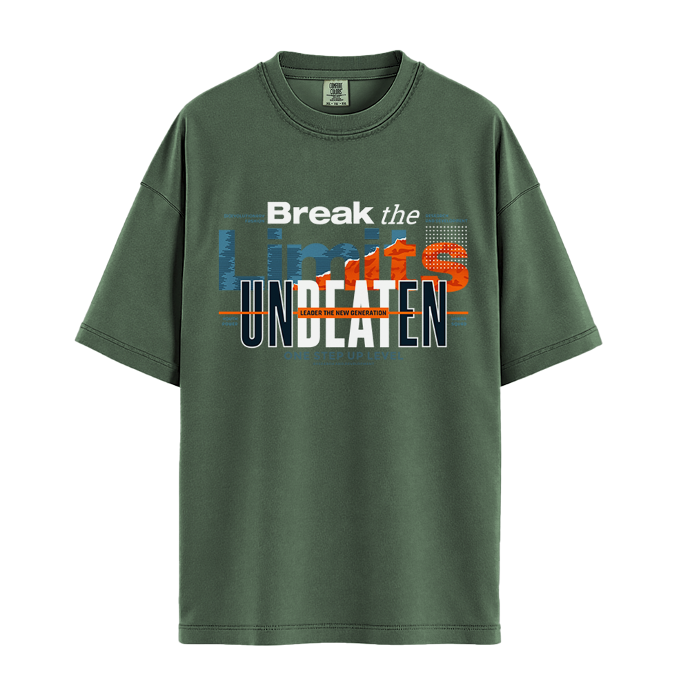 Break The Limits Unbeaten - Unisex T-Shirt - Premium Comfort Colors - Moss