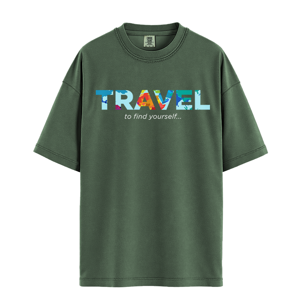 Travel To Find Yourself - Unisex T-Shirt - Premium Comfort Colors - Moss