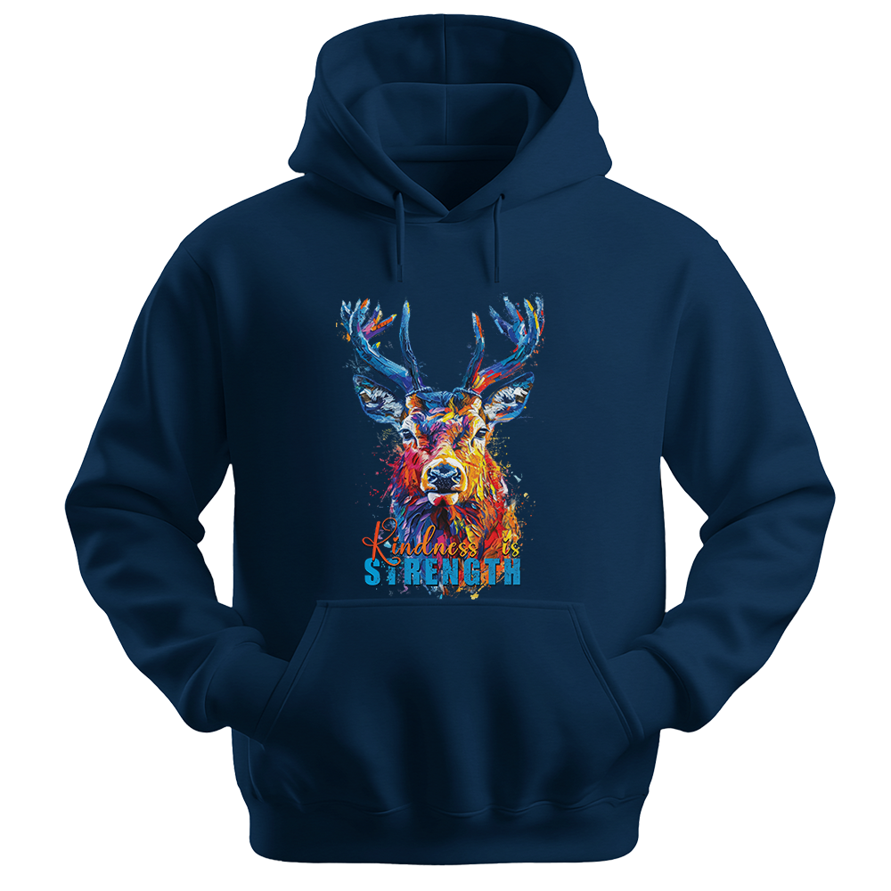 "Kindness Is Strength" Deer Inspirational Unisex Hoodie