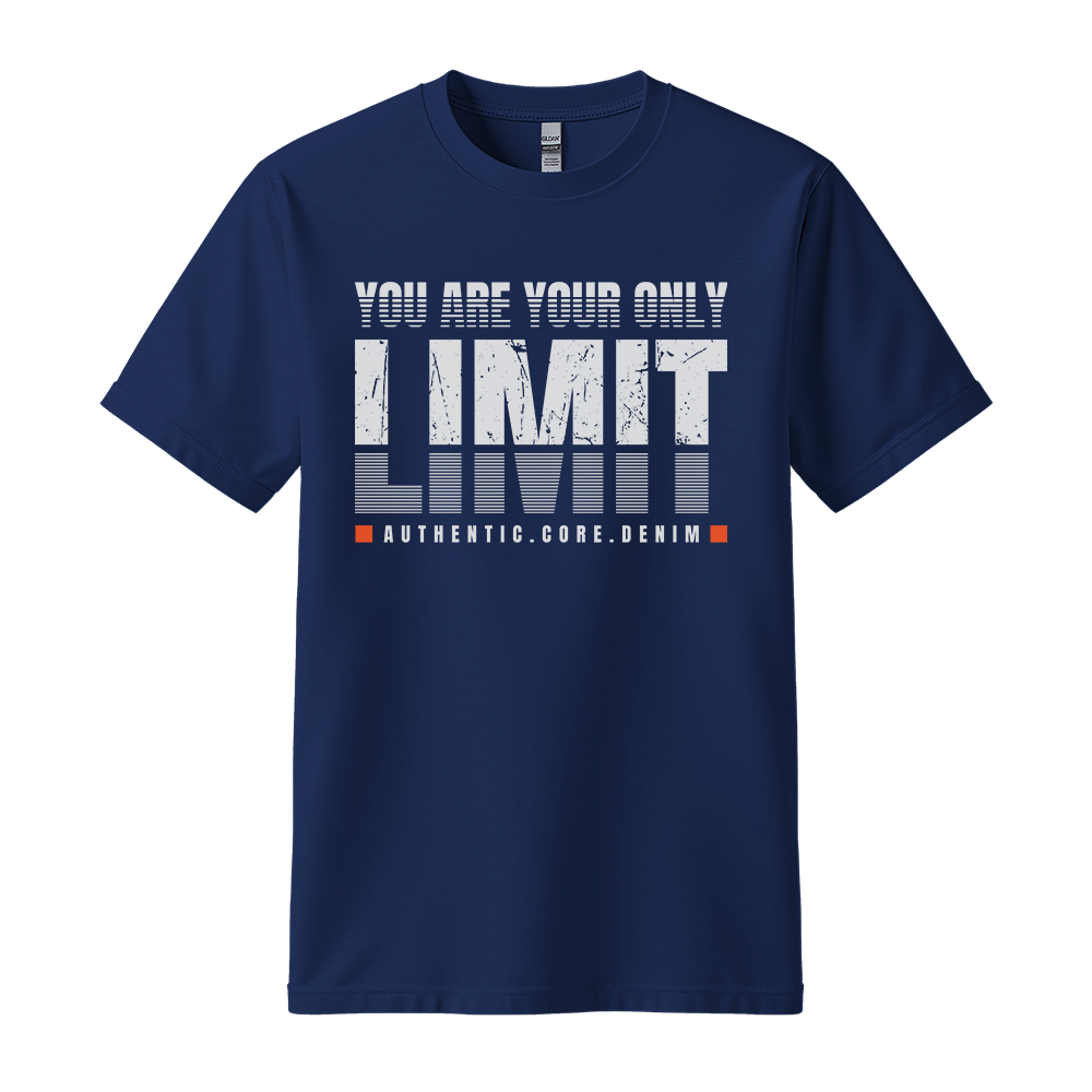 You Are Your Only Limit - Unisex T-Shirt - Motivation Tshirt - Navy