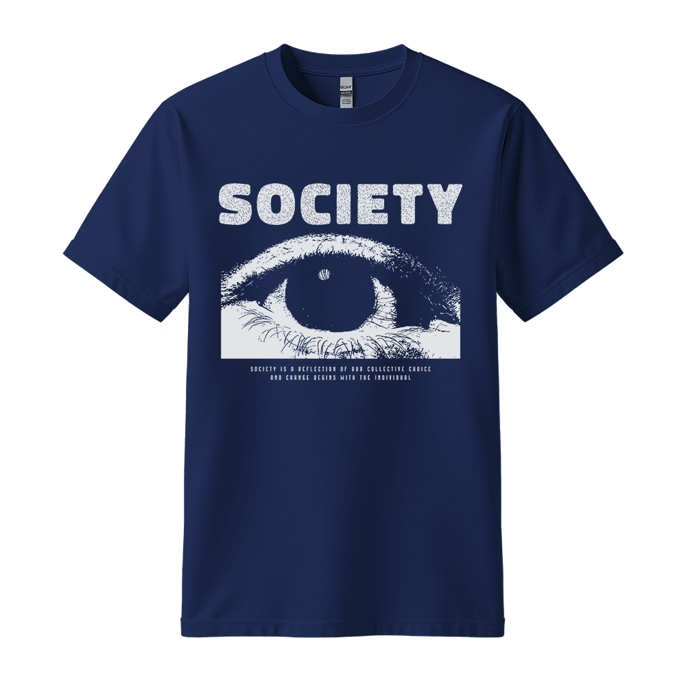 Society Eye - Unisex T-Shirt - Streetwear Tee - Navy