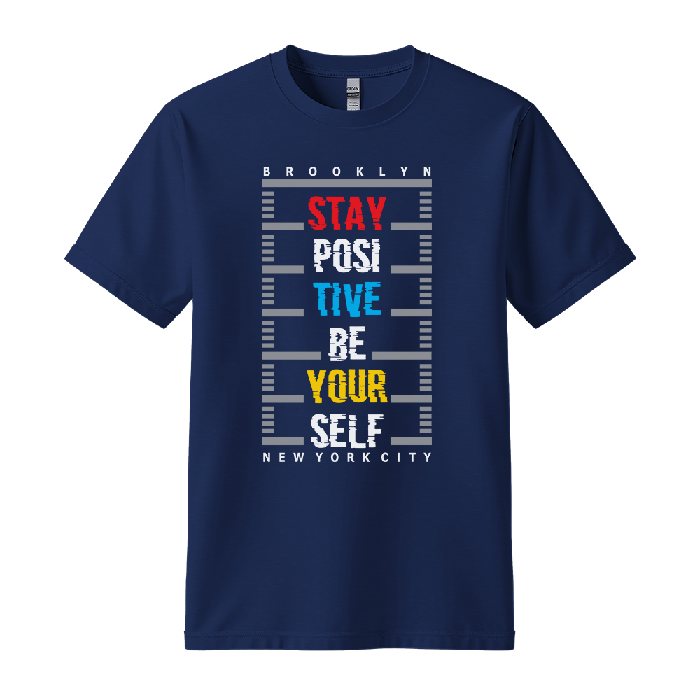 Stay Positive Be Yourself - Unisex T-Shirt - Positive Apparel - Navy