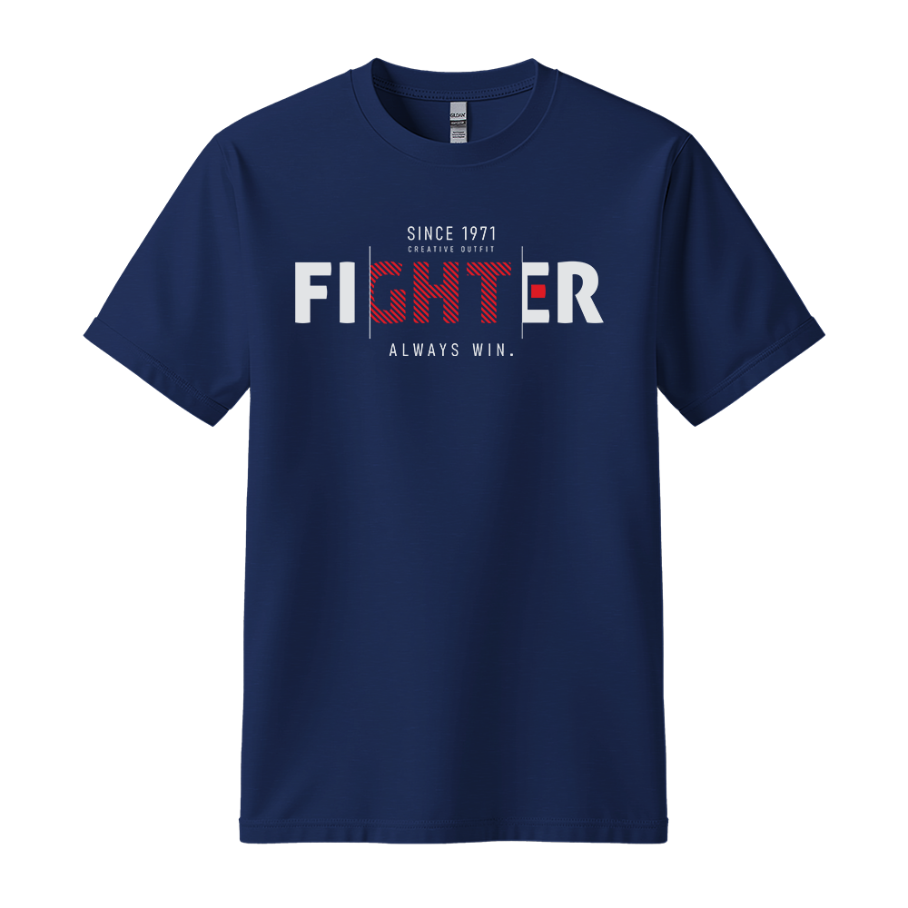 Fighter Always Win - Unisex T-Shirt - Motivation Tshirt - Navy