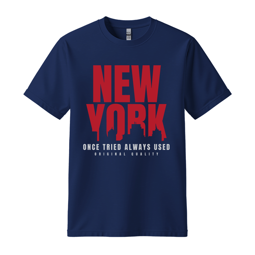 New York Once Tried Always Used - Unisex T-Shirt - City Tee - Navy