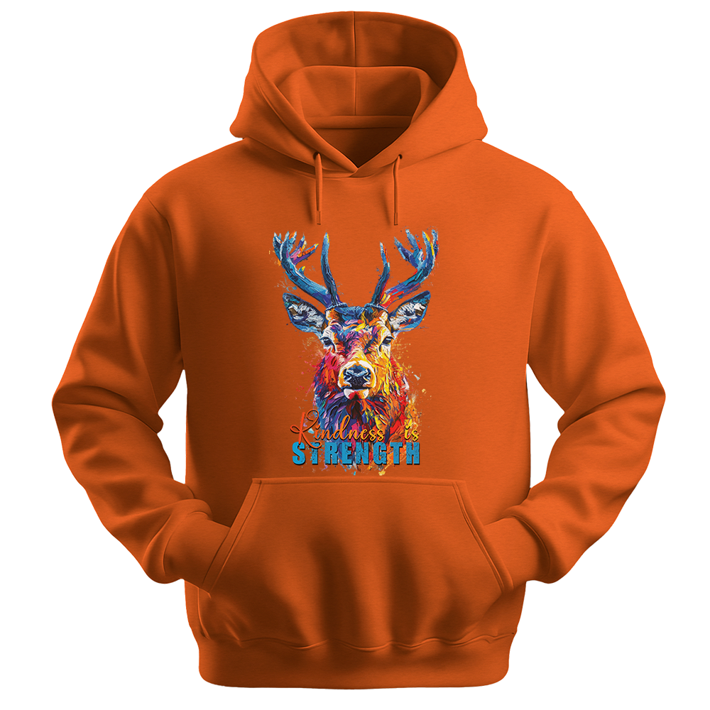 "Kindness Is Strength" Deer Inspirational Unisex Hoodie