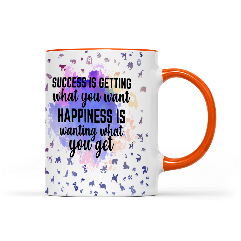 Success Is Getting What You Want - Navy Watercolor Mug - Statement Mug