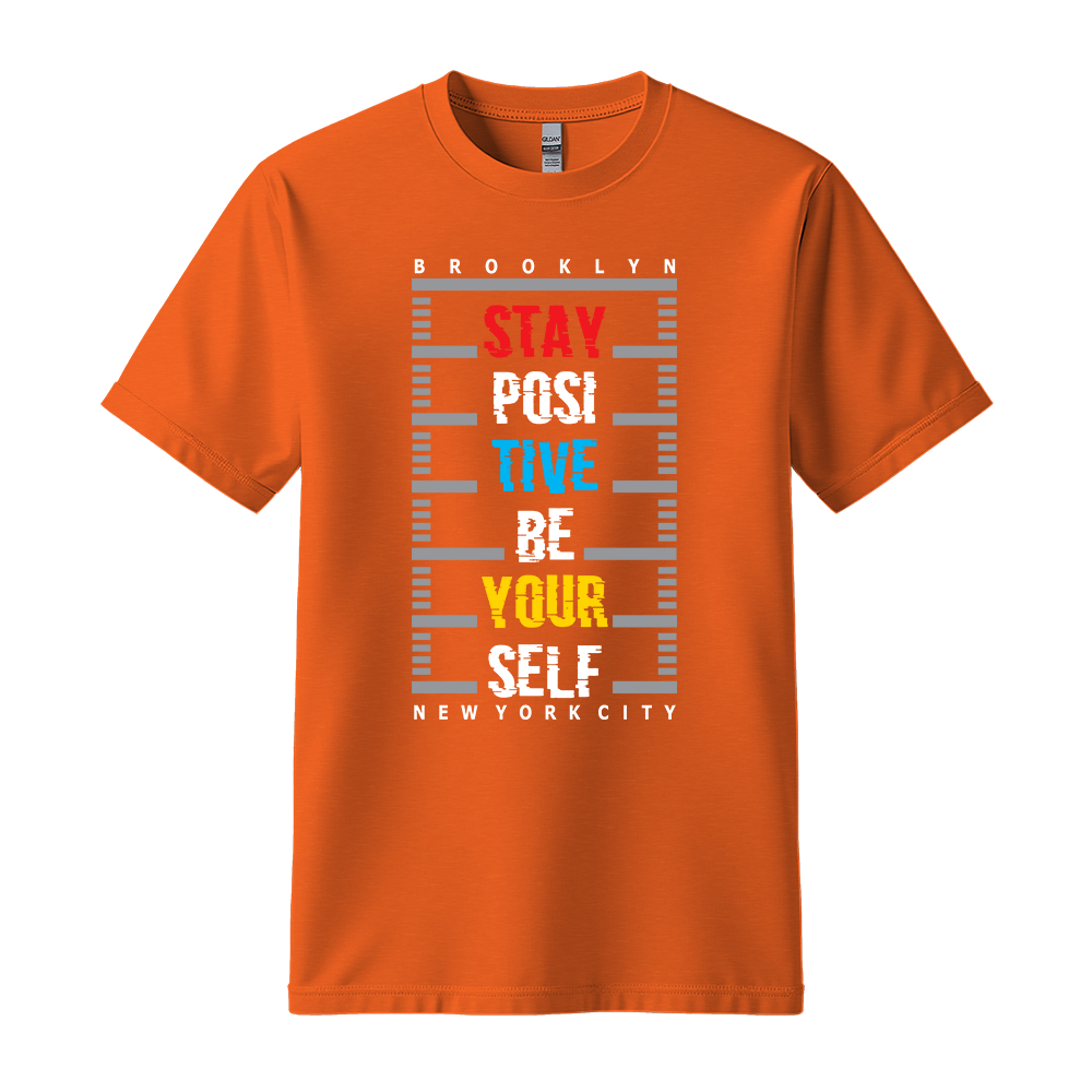 Stay Positive Be Yourself - Unisex T-Shirt - Positive Apparel - Orange