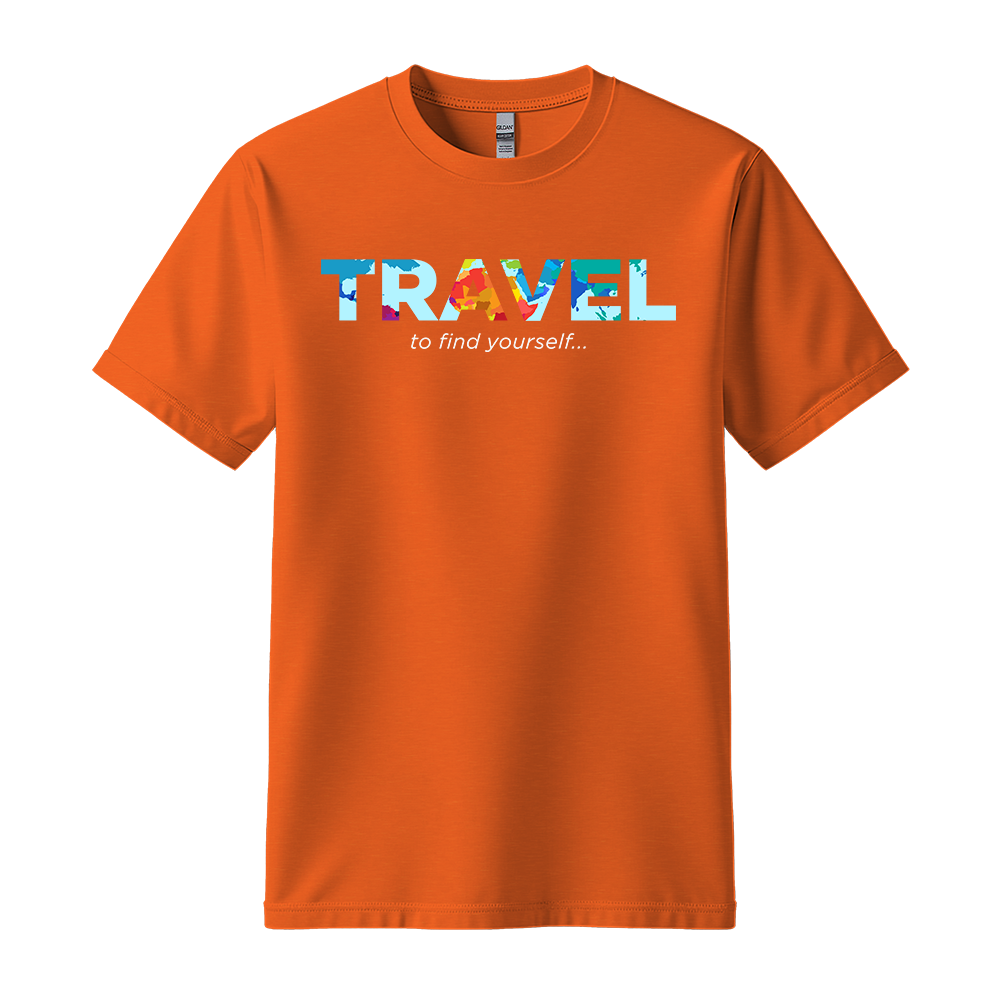 Travel To Find Yourself - Unisex T-Shirt - Travel Tee - Orange
