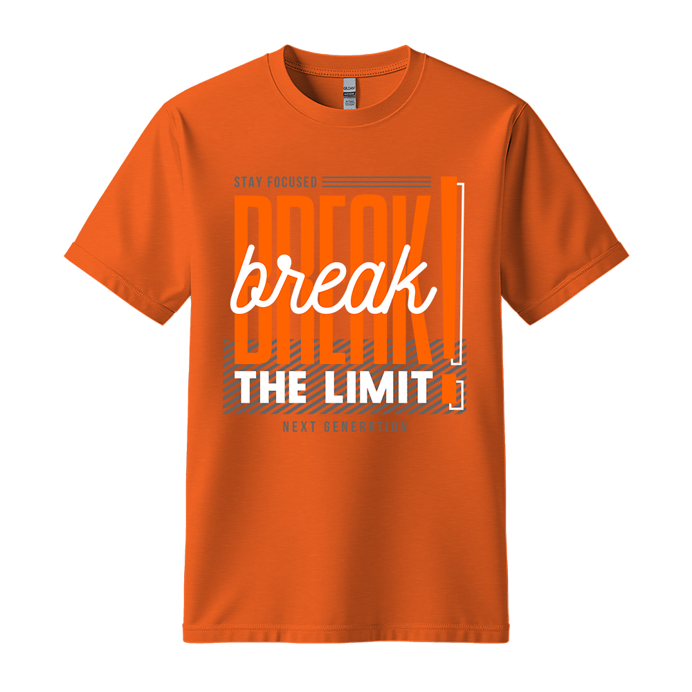 Break The Limit - Unisex T-Shirt - Motivation Tshirt - Orange