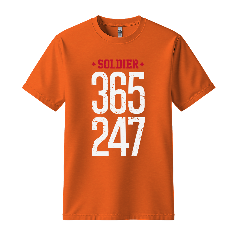 Soldier 365 247 - Unisex T-Shirt - Streetwear Tee - Orange