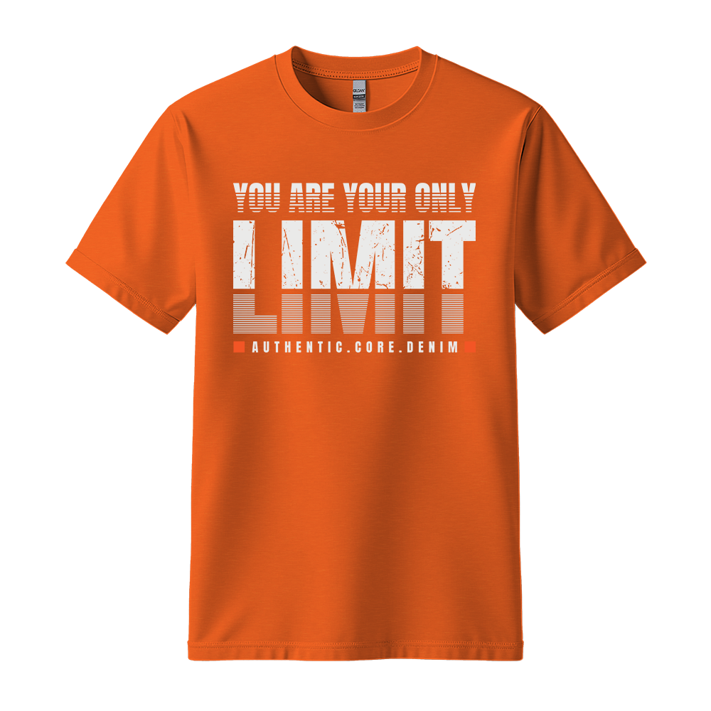 You Are Your Only Limit - Unisex T-Shirt - Motivation Tshirt - Orange