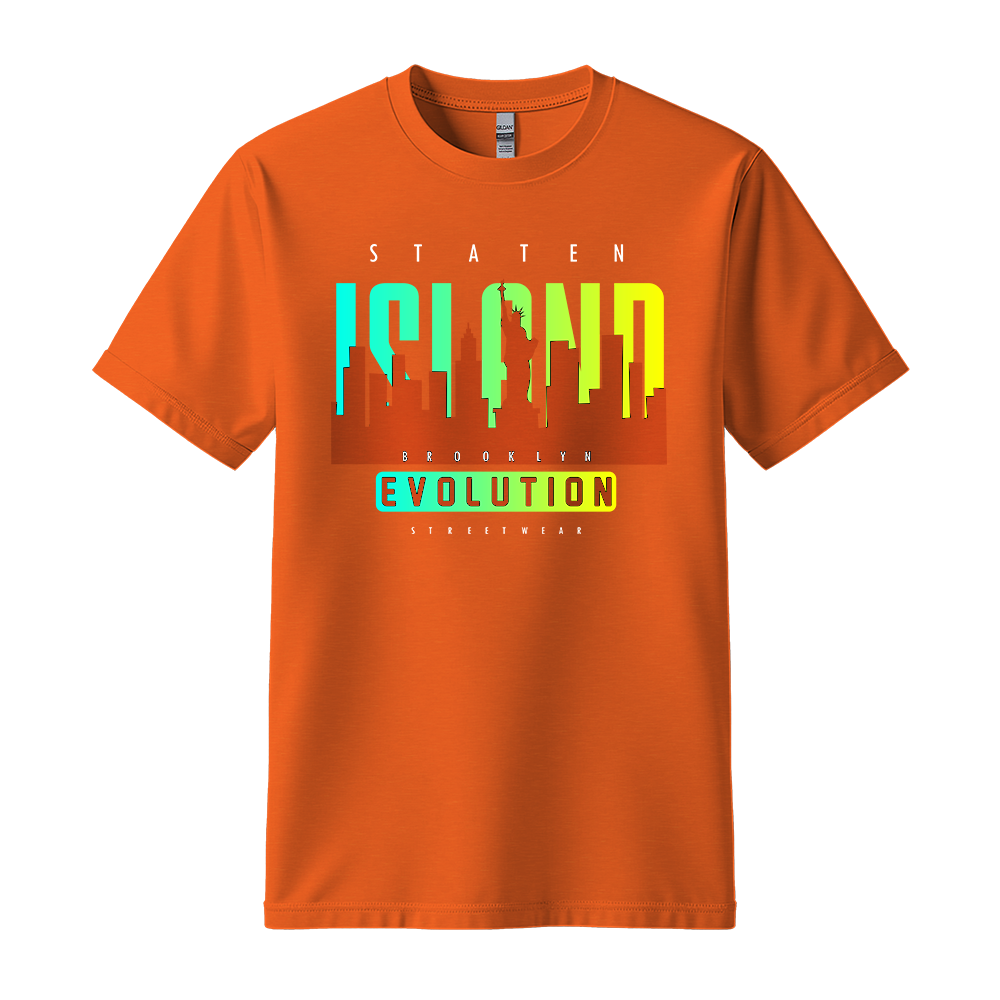 Staten Island Evolution - Unisex T-Shirt - City Tee - Orange