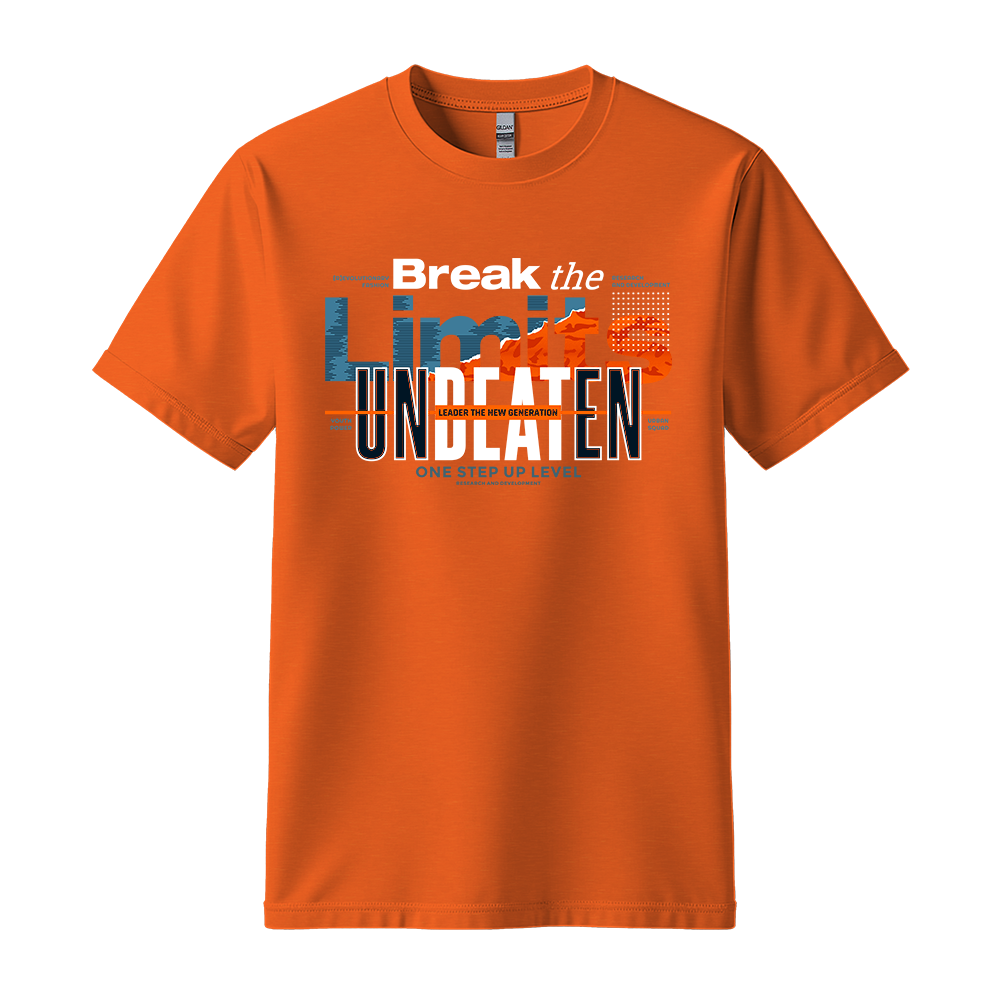 Break The Limits Unbeaten - Unisex T-Shirt - Motivation Tshirt - Orange