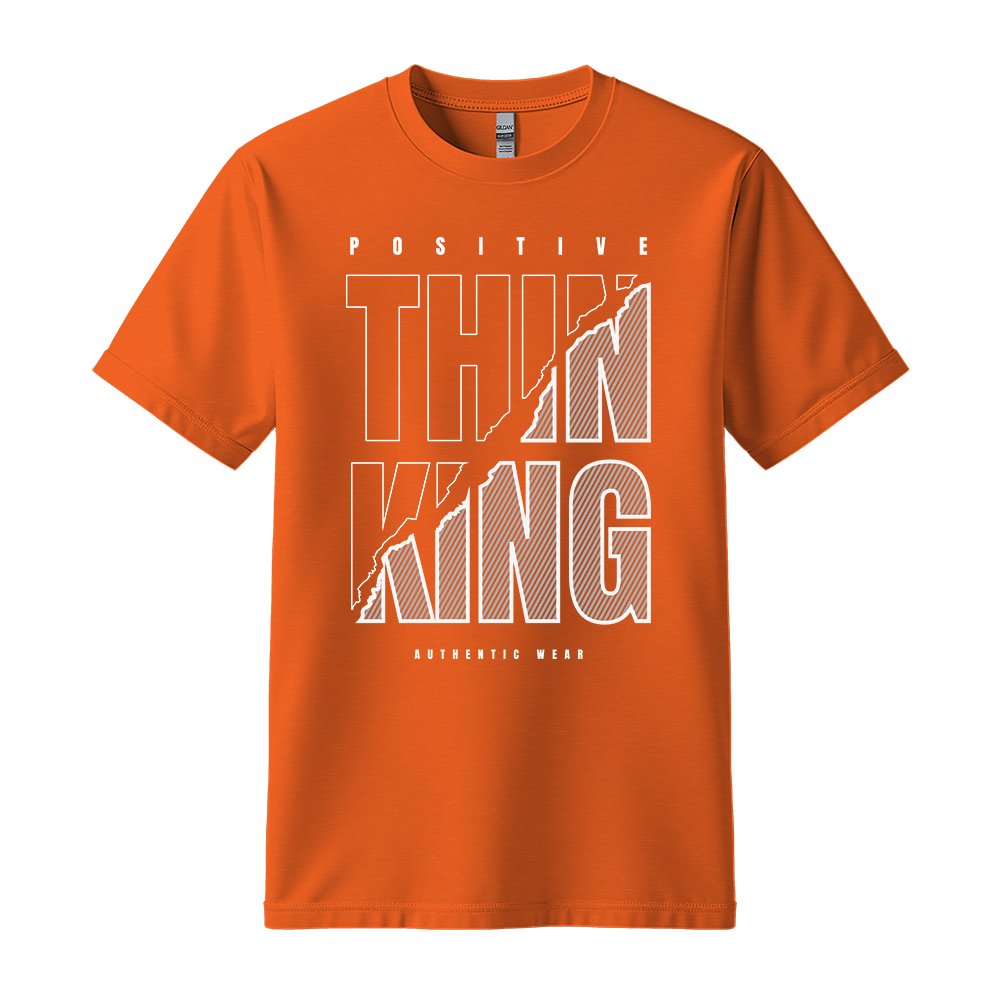 Positive Thinking Authentic Wear - Unisex T-Shirt - Positive Apparel - Orange