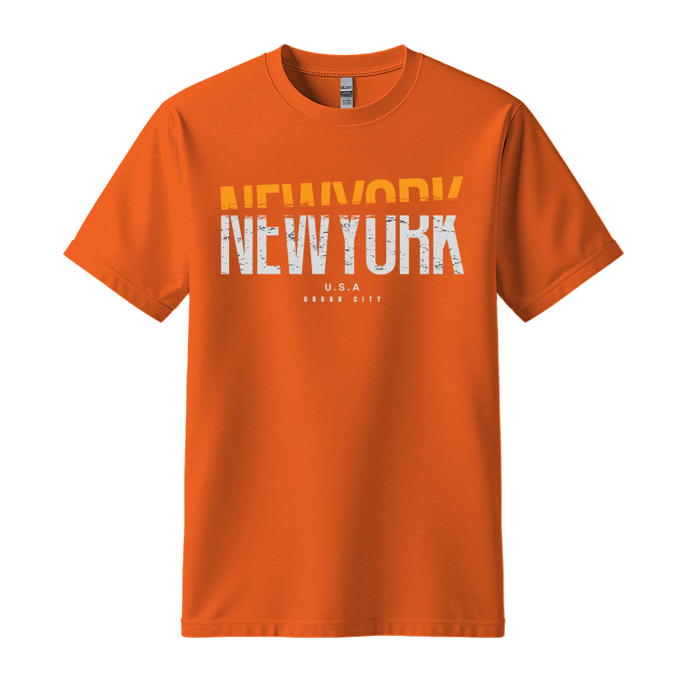 New York Urban City - Unisex T-Shirt - City Tee - Orange